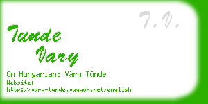 tunde vary business card