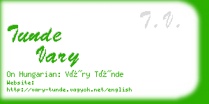tunde vary business card